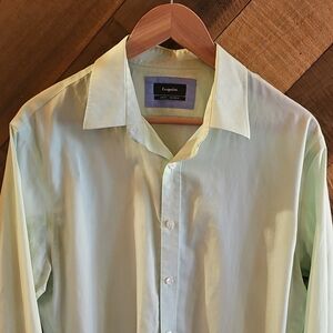 Esquire Light Green Shirt -- LT 16.5 36x37 100% Cotton